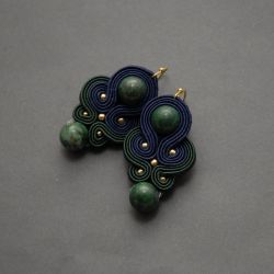 kolorowe kolczyki lub klipsy sutasz z chryzokolą 1