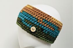 Kolorowa szeroka opaska na głowę