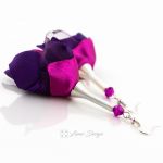 Kolczyki Silk fiolet/róż - kolczyki długie