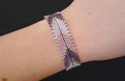 Bransoletka "Violet Silver Chevron"