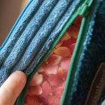 Turkusowo-zielony portfel z weluru - 