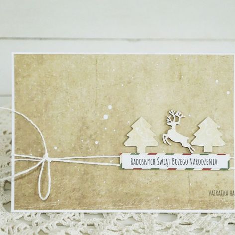 Kartka świąteczna z choinkami, 373