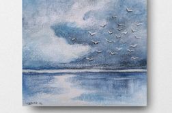 Morze 3-akwarela formatu 15/15 cm