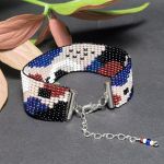 Bransoletka koralikowa styl awangardowy nowoczesny design Rękodzieło - Bransoletka koralikowa styl awangardowy nowoczesny design Rękodzieło