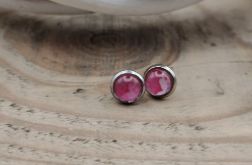 Kolczyki wkrętki Różowa Abstrakcja