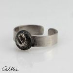.Kamień - srebrny pierścionek 190710-08 - Regulowany pierścionek