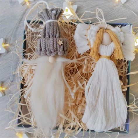 Świąteczna para - zawieszki w stylu boho + Gratis!