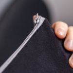 Szaro-czarny portfelik damski - 