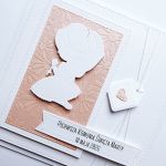 Delikatna kartka na Komunię dla dziewczynki  - Ręcznie robiona kartka na Komunię