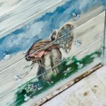 Sielska komoda z aniołem leśnym, unikatowy mebel z duszą - 