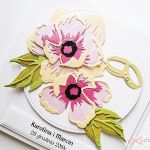 Kartka ŚLUBNA różowo-brzoskwiniowa - Kartka na ślub z różowo-brzoskwiniowymi kwiatami