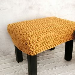 Pokrowiec kwadratowy na stołek, taboret