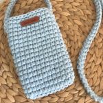 Mała torebka na ramię,etui na telefon,jasnoniebieska - 