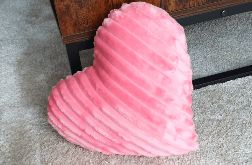 Walentynki poduszka różowe serce prezent 30x30