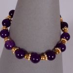 Bransoletka seria "Talizman Ochronny" Ametyst +Hematyt - 