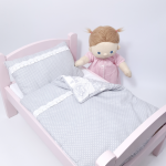 Zimowa pościel dla lalki- łóżko Ikea - Pościel dla lalki Dinkum