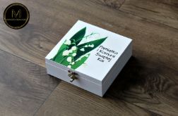 Pudełko na pamiatkę I Komunii Św. - Konwalie