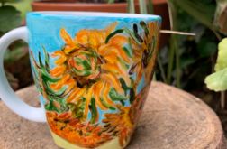 Kubek ręcznie malowany Słoneczniki
