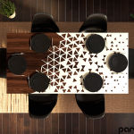 Stół jadalny z nowoczesnym wzorem, loftowy - Dziki tradycyjnemu, prostokątnemu kształtowi jest nie tylko piękny, ale także użytkowy