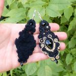 Kolczyki Czerń & Złoto  - 