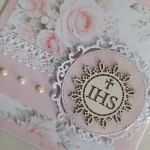 Kartka Komunia Święta delikatne róże - Kartka Komunia Święta delikatne róże