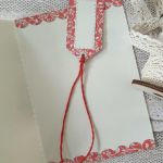 Kartka na walentynki „Wspaniałych Walentynek” - Zdobienie wewnątrz kartki i etykietka ze sznureczkiem
