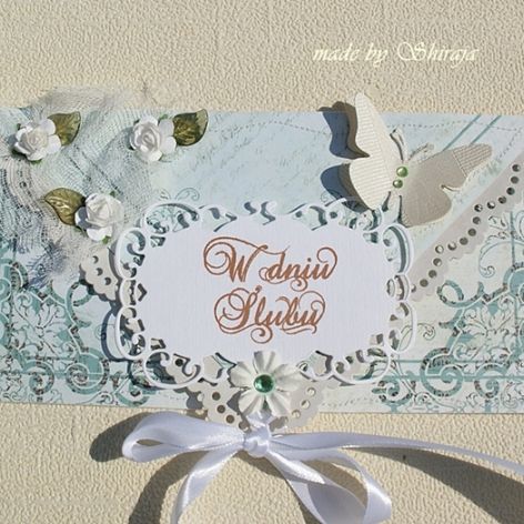 Kopertówka z okazji ślubu ' motyle i damaski' 