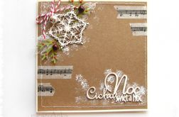 eko Kartka świąteczna z dzwoneczkiem i ze śnieżynką