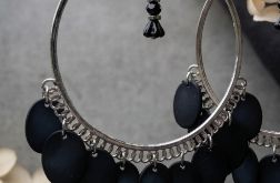 Kolczyki Koła Duże Czarne Oliwki