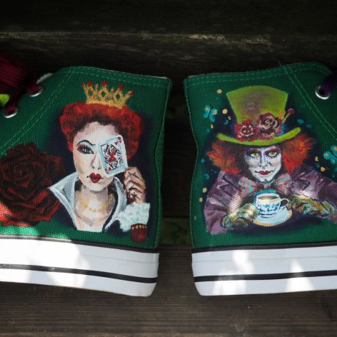 NA ZAMÓWIENIE malowane trampki Alicja