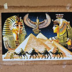 Papirus, Tutanchamon i Kleopatra, 60x40 cm, obraz, Oryginalny 100%, Egipt, papier papirusowy 32