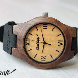 Drewniany damski zegarek WAGTAIL