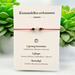  Bransoletka ochronna czarny turmalin cytryn