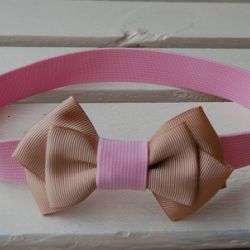 Opaska niemowlęca "Beż & róż"