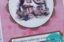 Kartka na parapetówkę z uroczym domkiem 3