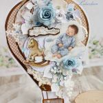 Kartka balonik narodziny chrzest "Baby"GOTOWA - 