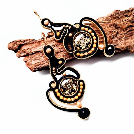 Gold Openwork kolczyki sutasz