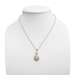 Naszyjnik 'Velvetina' - różowe srebro