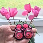 Black Spiral kolczyki sutaszowe - 