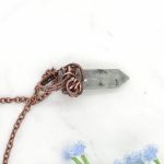 Miedziany naszyjnik z labradorytem soplem - Miedziany naszyjnik z labradorytem soplem