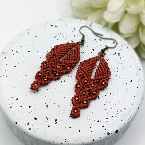 „LEA” kolczyki makramowe