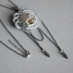 Steampunkowy wisior soutache - 