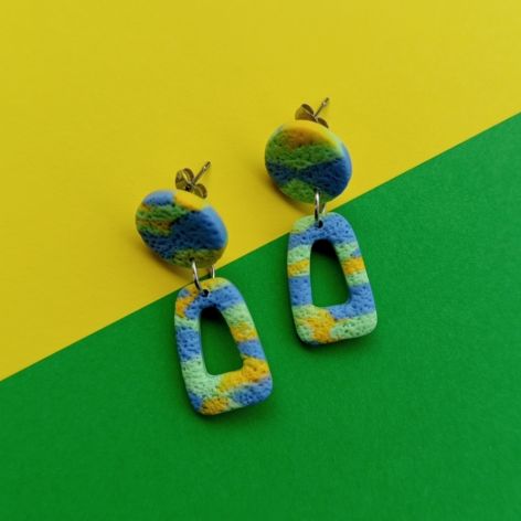 "Nelly II" - kolczyki z gliny polimerowej.