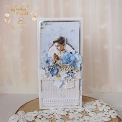 Kartka komunijna pamiątka "Sapphire2" GOTOWA