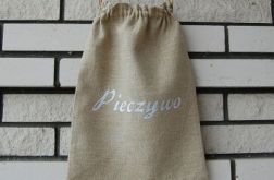 Worek na pieczywo - biały haft