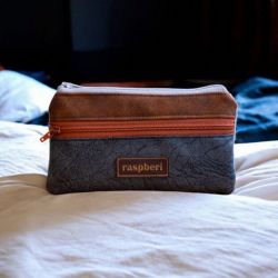 Brązowo-szary portfel damski