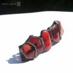 Melanż w bordzie i czerwieni - klamra do włosów