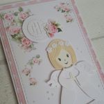 Kartka komunijna ze słodką dziewczynką - 