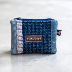 Patchworkowe etui na klucze w pepitkę – portfelik handmade