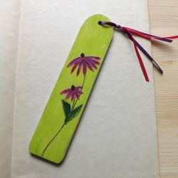 Zakładki malowane - Kwiaty w zieleni 1